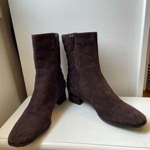Brown Suede Booties